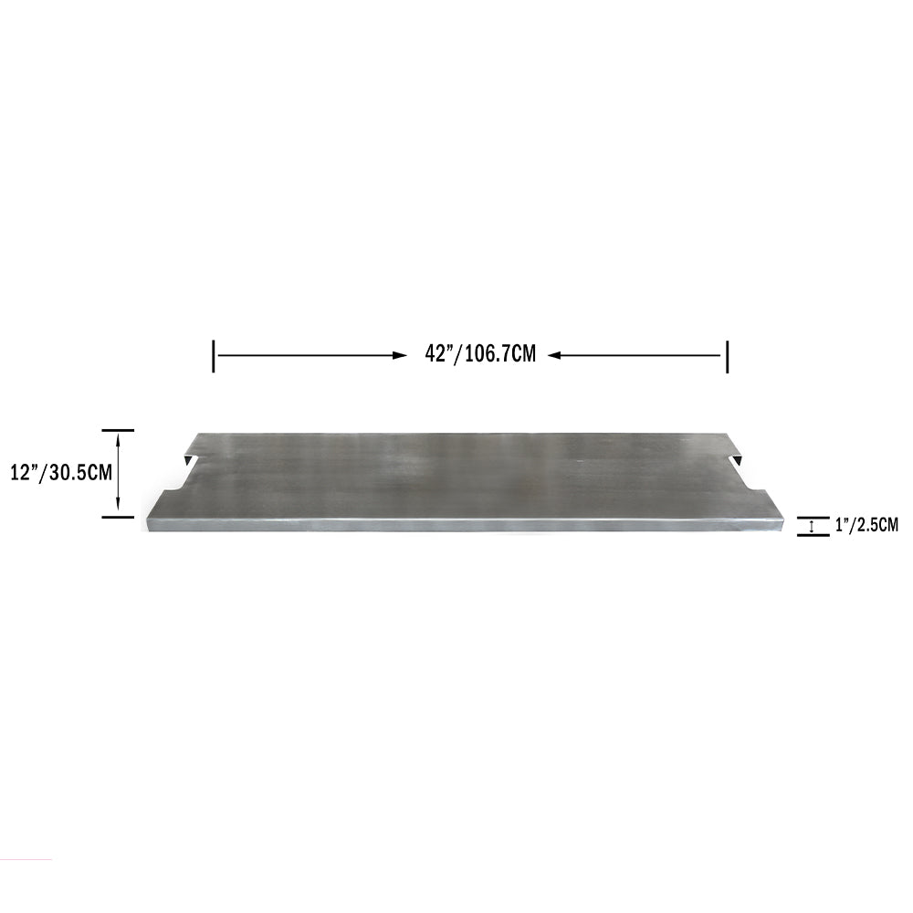 Elementi Outdoor Hampton Fire Pit Table Rectangle Stainless-Steel Lid Accessories - view 2