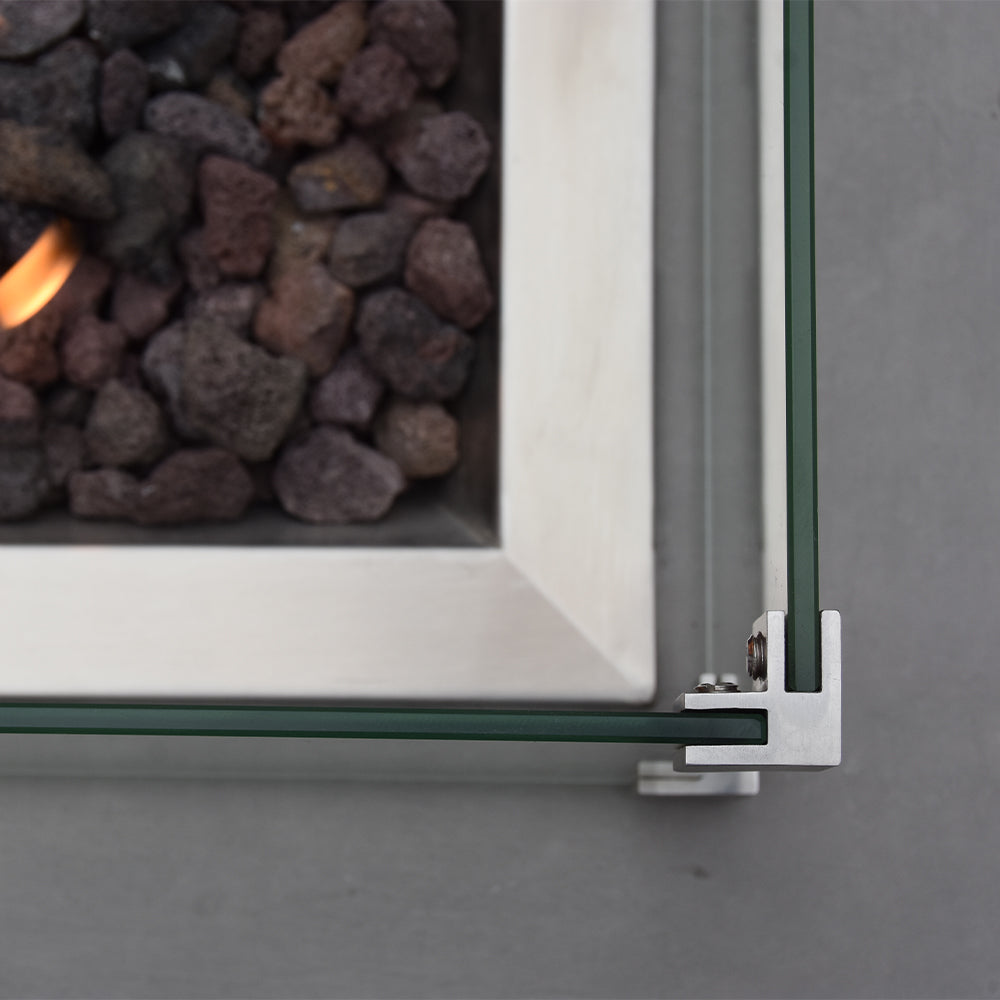 Granville Fire Pit Tempered Clear Glass Wind Screen - view 2