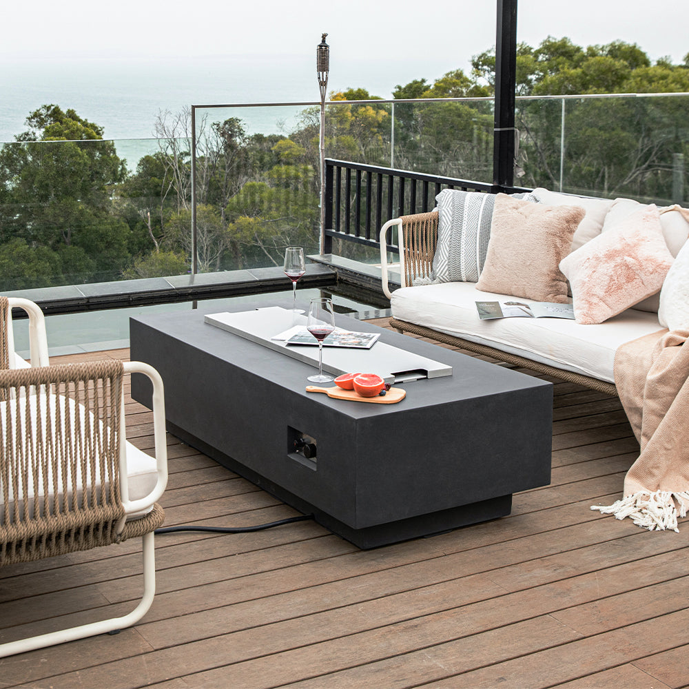 Granville Outdoor Dark Grey Fire Pit Table - view 7