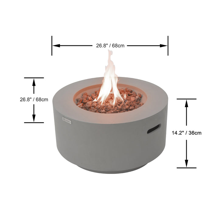 Waterford Outdoor Fire Pit Table - 27 Inches - Select Fuel Type