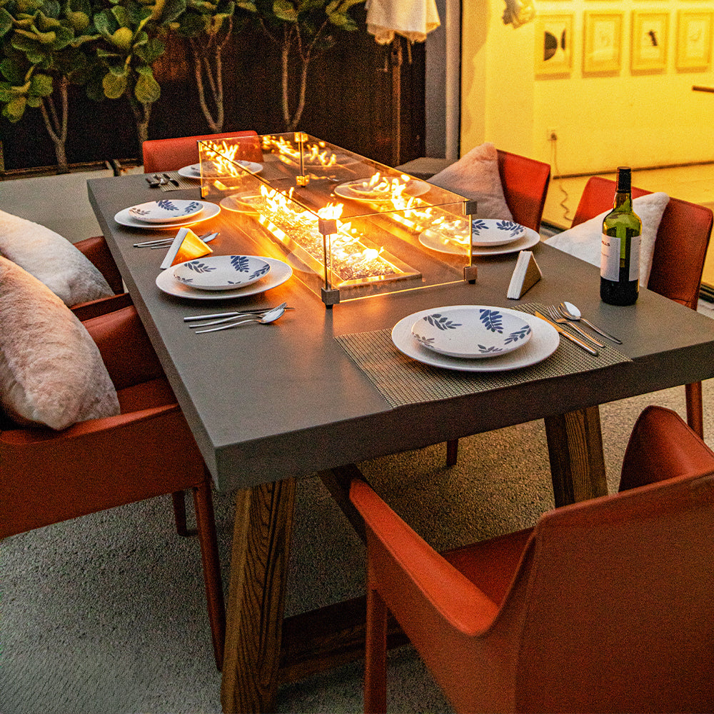Workshop Outdoor Fire Pit Dining Table - view 7