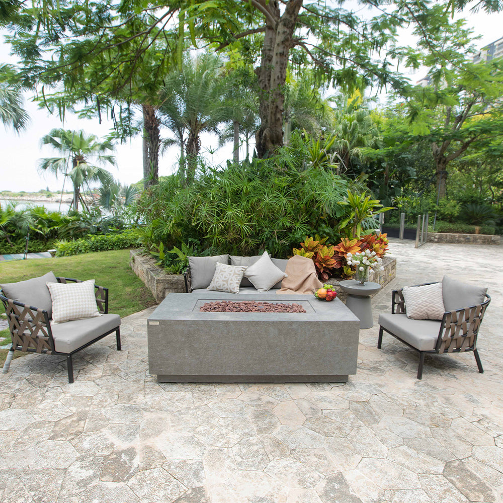 Elementi Andes Propane Fire Pit 66 x 32 Inches - view 5