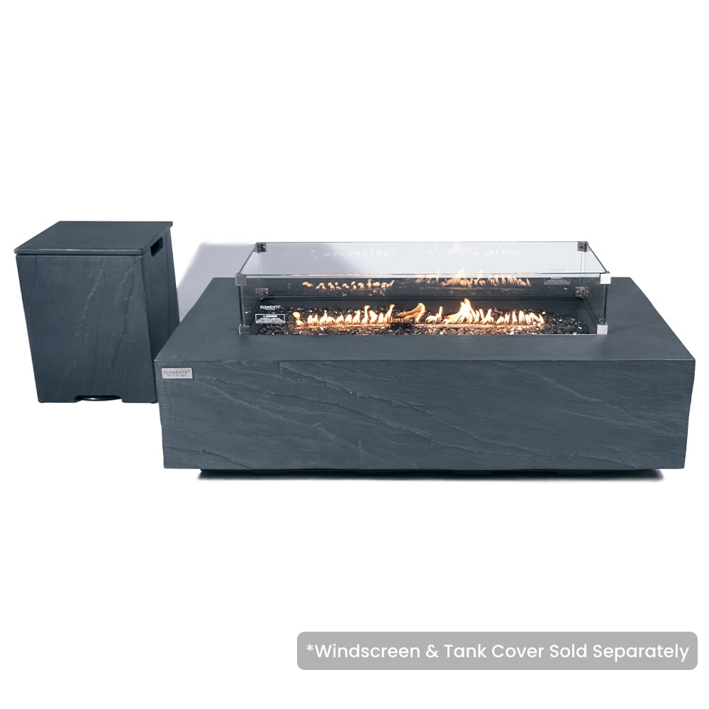 Capetown Outdoor Slate Black Fire Pit Table - view 4