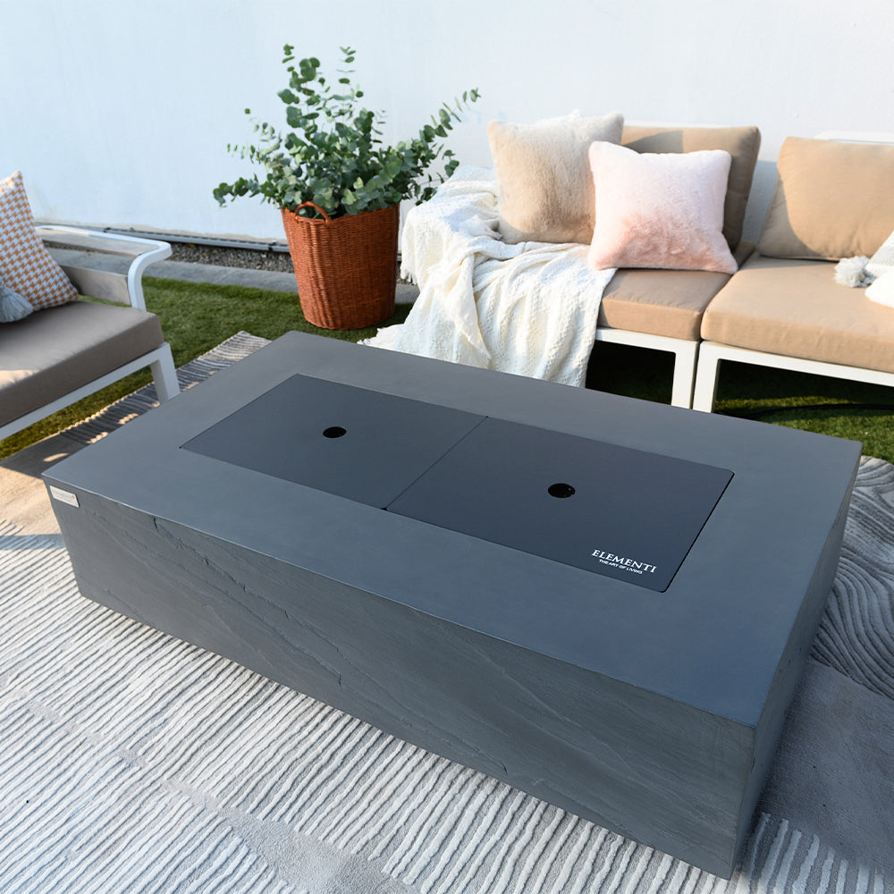 Capetown Outdoor Slate Black Fire Pit Table - view 10