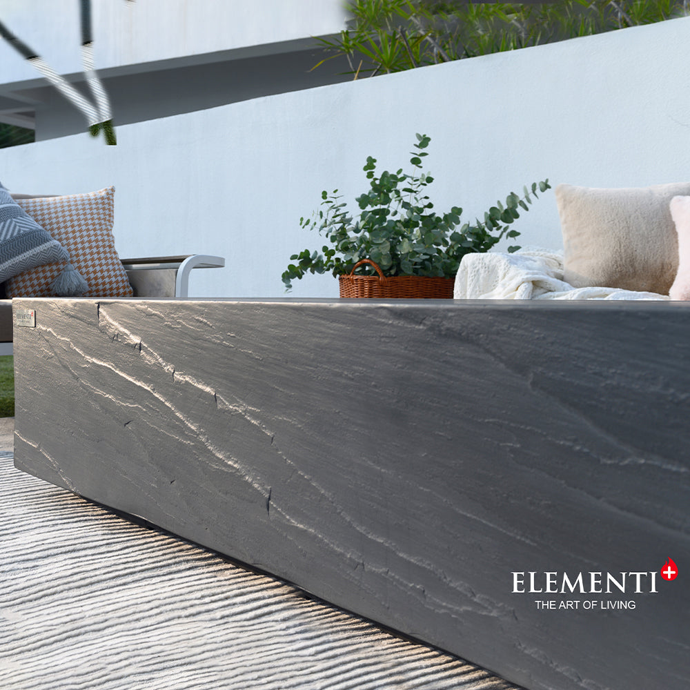 Capetown Outdoor Slate Black Fire Pit Table - view 12