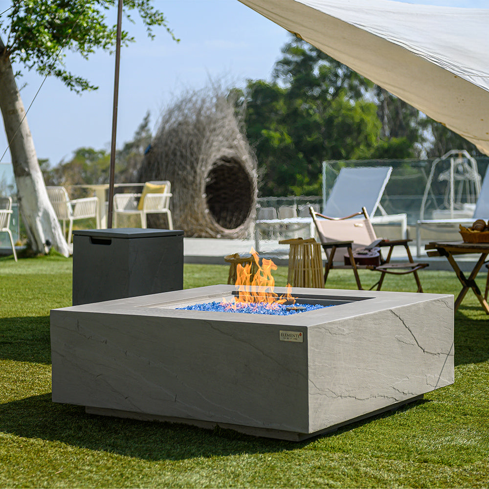 Capertee Outdoor Space Grey Fire Pit Table - view 2