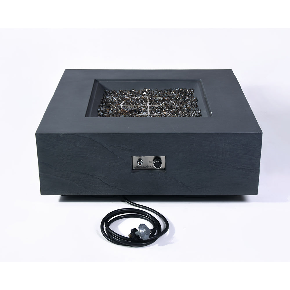 Roraima Outdoor Slate Black Fire Pit Table - view 12