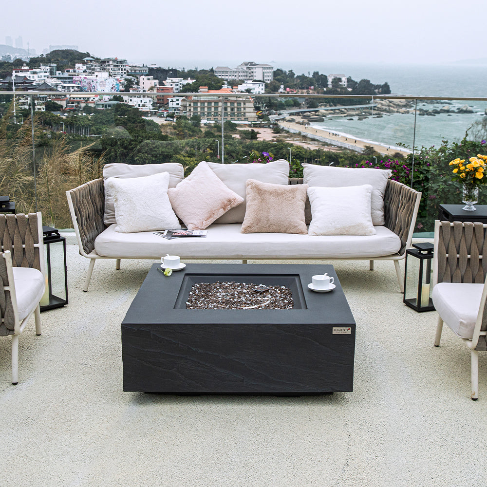 Roraima Outdoor Slate Black Fire Pit Table - view 5