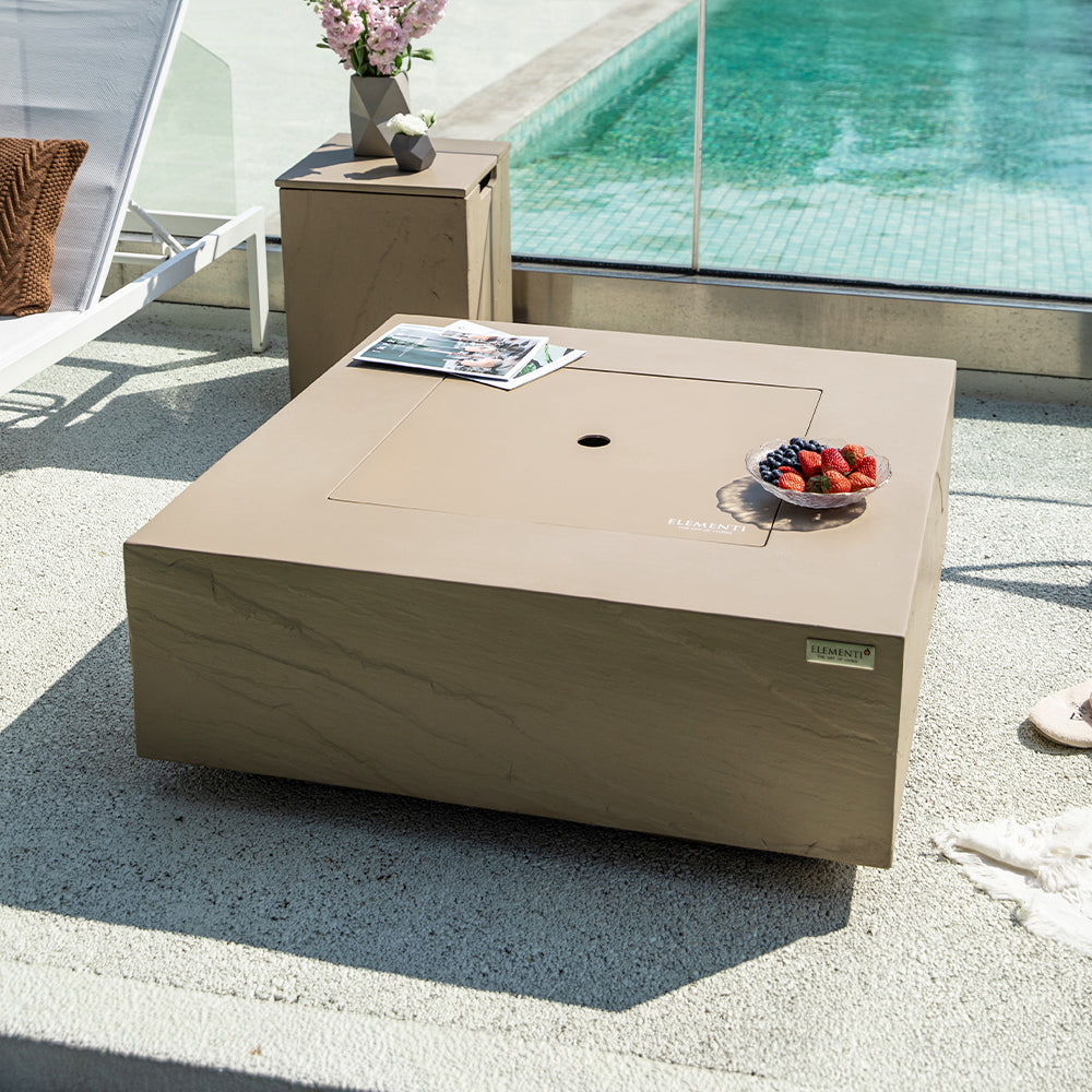 Uluru Outdoor Sunlight Yellow Fire Pit Table - view 7