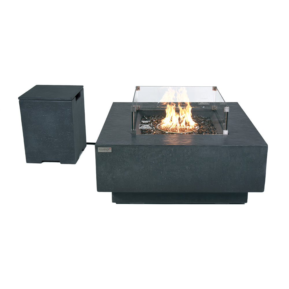 Bergen Outdoor Dark Grey Fire Pit Table - view 12