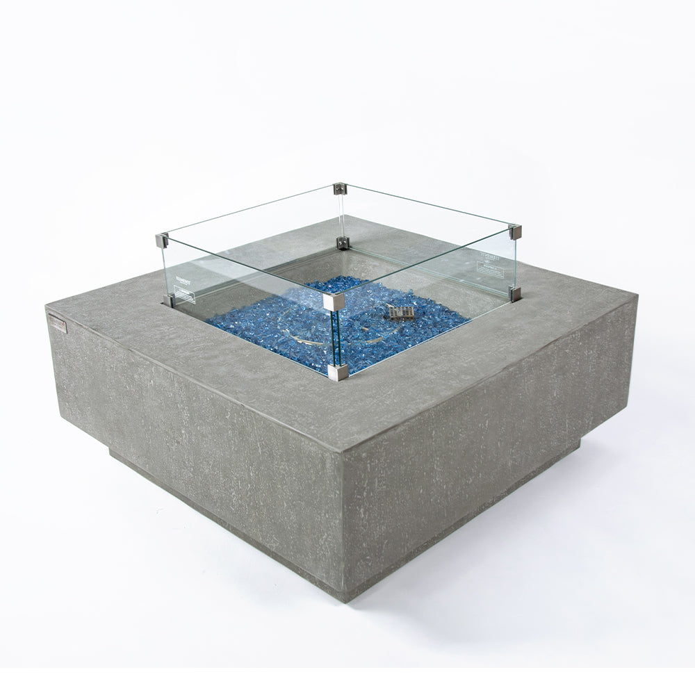 Victoria Outdoor Light Grey Fire Pit Table - view 13