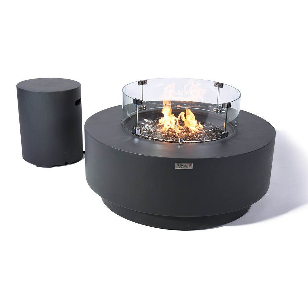 Nimes Outdoor Dark Grey Fire Pit Bowl - view 11