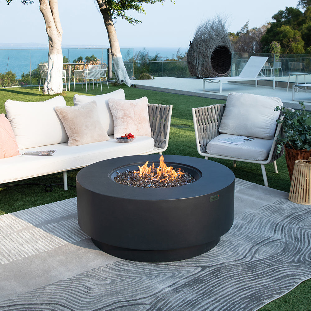 Nimes Outdoor Dark Grey Fire Pit Bowl - view 2