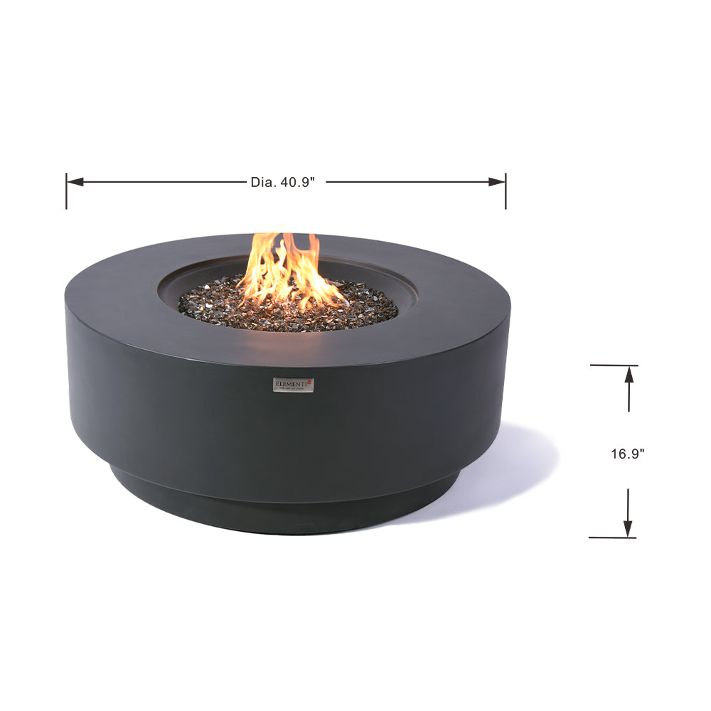 Nimes Outdoor Dark Grey Fire Pit Bowl - view 3