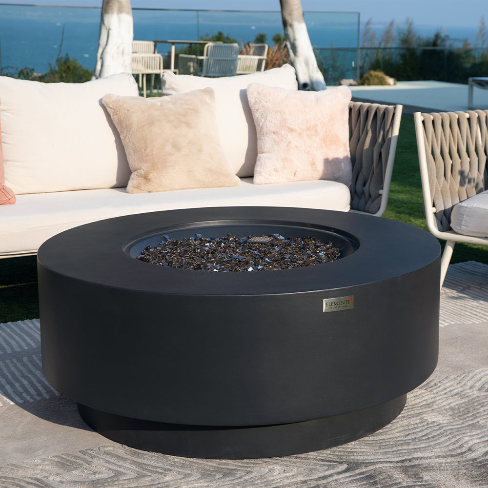 Nimes Outdoor Dark Grey Fire Pit Bowl - view 4