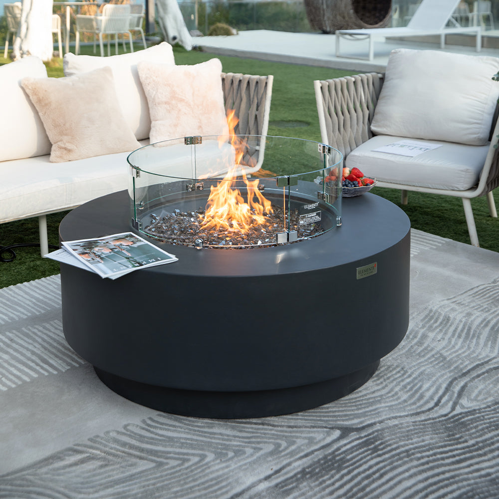 Nimes Outdoor Dark Grey Fire Pit Bowl - view 6