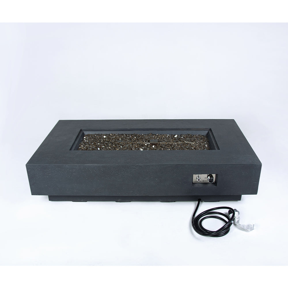 Positano Outdoor Dark Grey Fire Pit Table - view 9