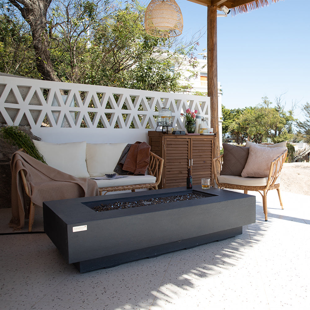 Positano Outdoor Dark Grey Fire Pit Table - view 5