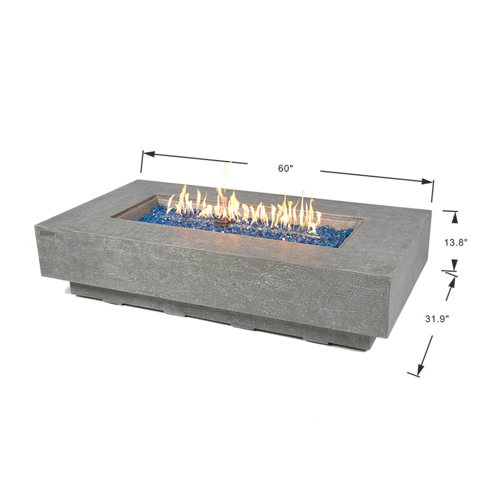 Riviera Outdoor Light Grey Fire Pit Table