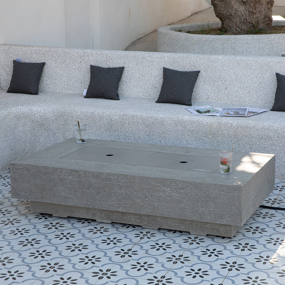 Riviera Outdoor Light Grey Fire Pit Table - view 10