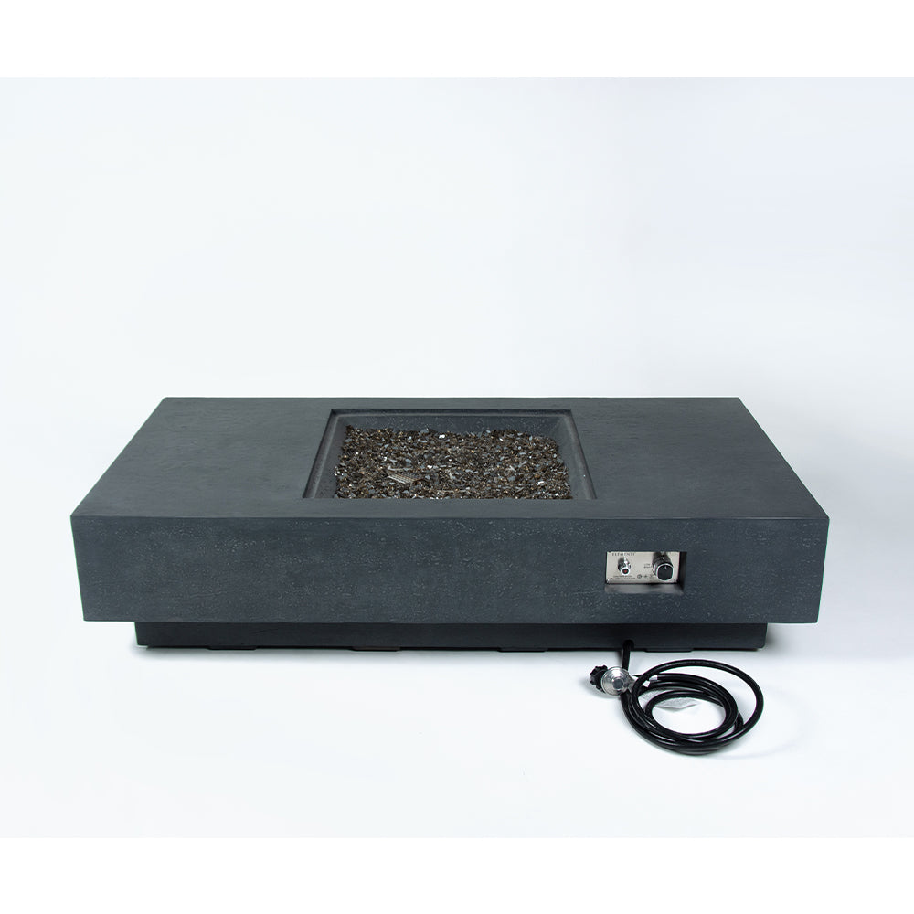 Cannes Outdoor Dark Grey Fire Pit Table - view 10