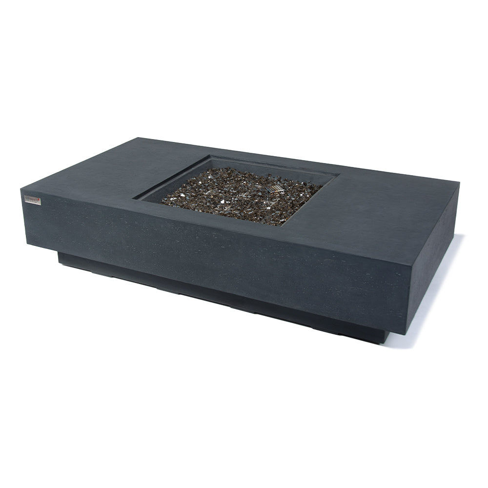 Cannes Outdoor Dark Grey Fire Pit Table - view 8