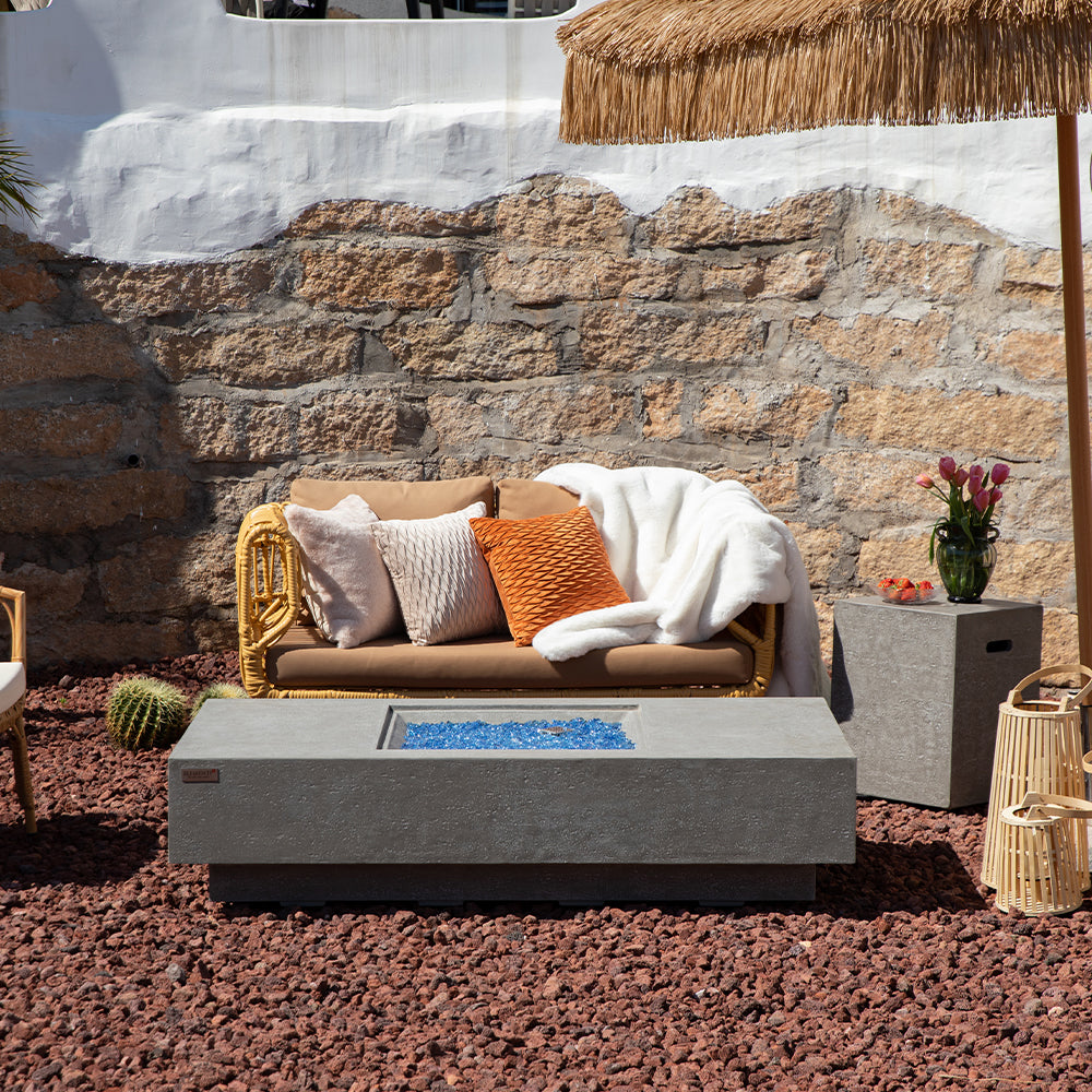 Monte Carlo Outdoor Light Grey Fire Pit Table - view 4