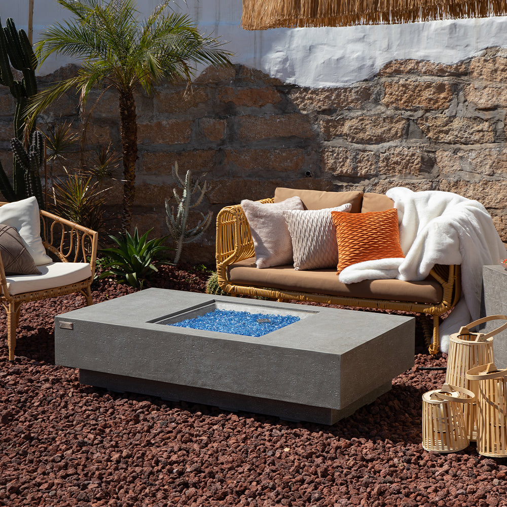 Monte Carlo Outdoor Light Grey Fire Pit Table - view 5
