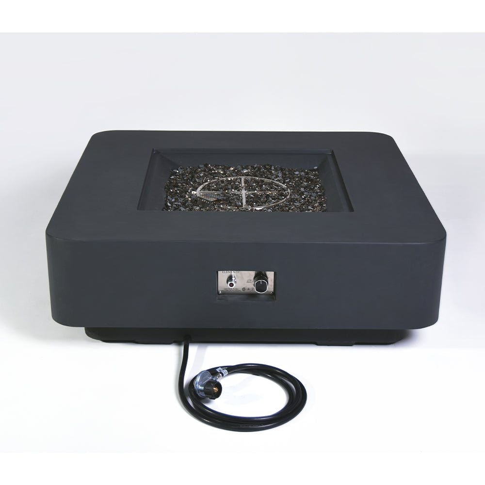 Bergamo Outdoor Dark Grey Fire Pit Table - view 10