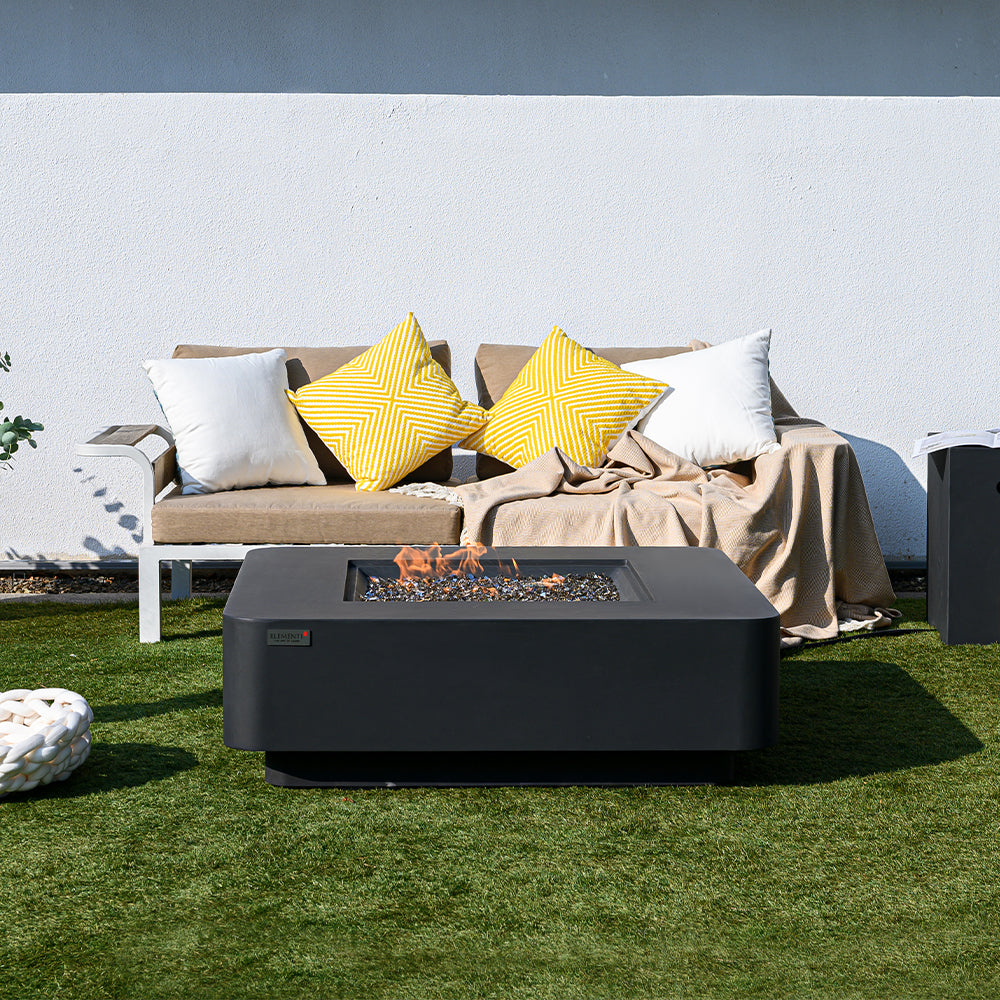 Bergamo Outdoor Dark Grey Fire Pit Table - view 2