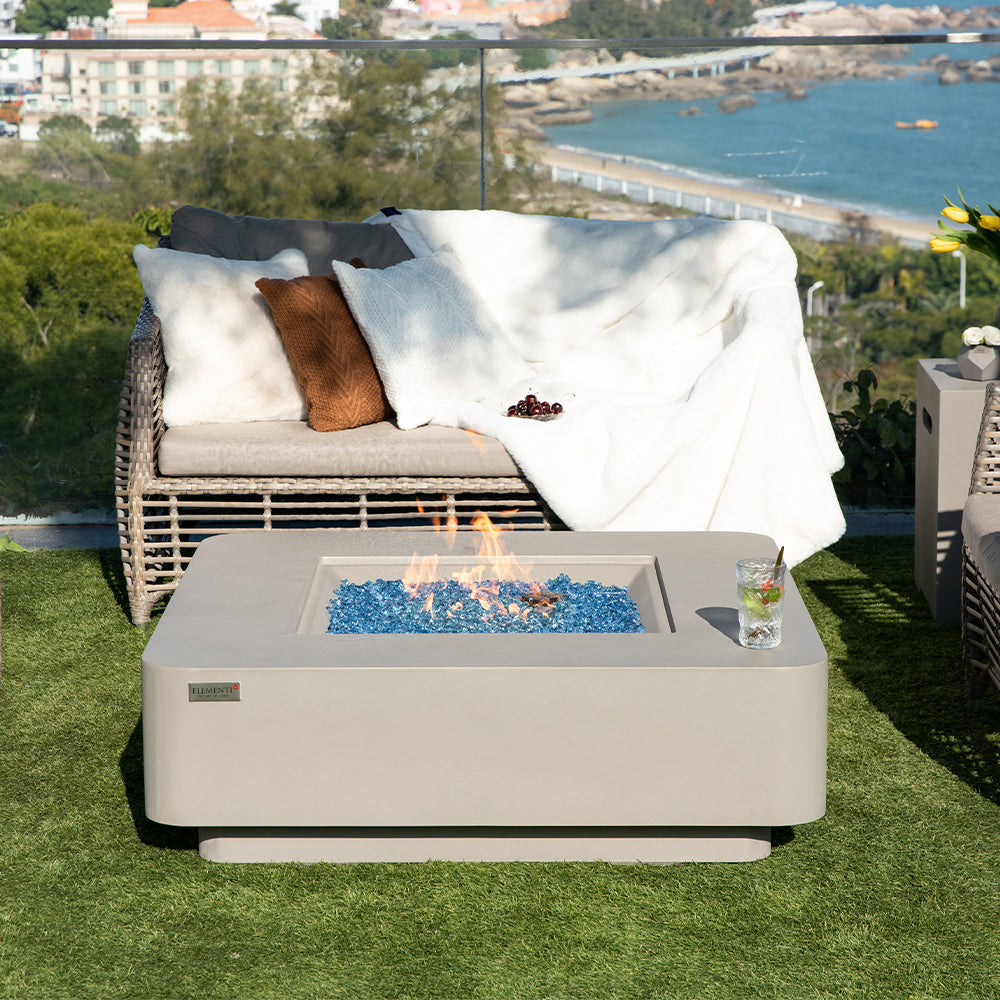 Lucerne Outdoor Light Grey Fire Pit Table - view 2