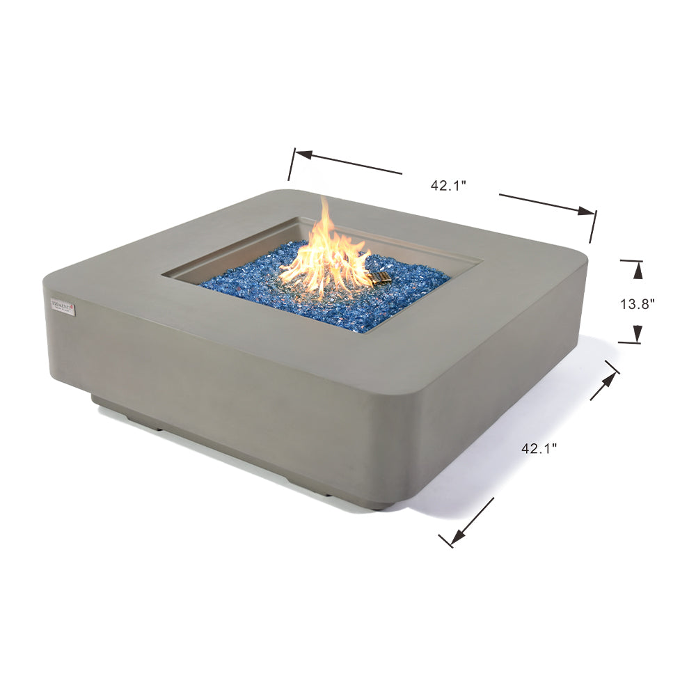 Lucerne Outdoor Light Grey Fire Pit Table - view 3