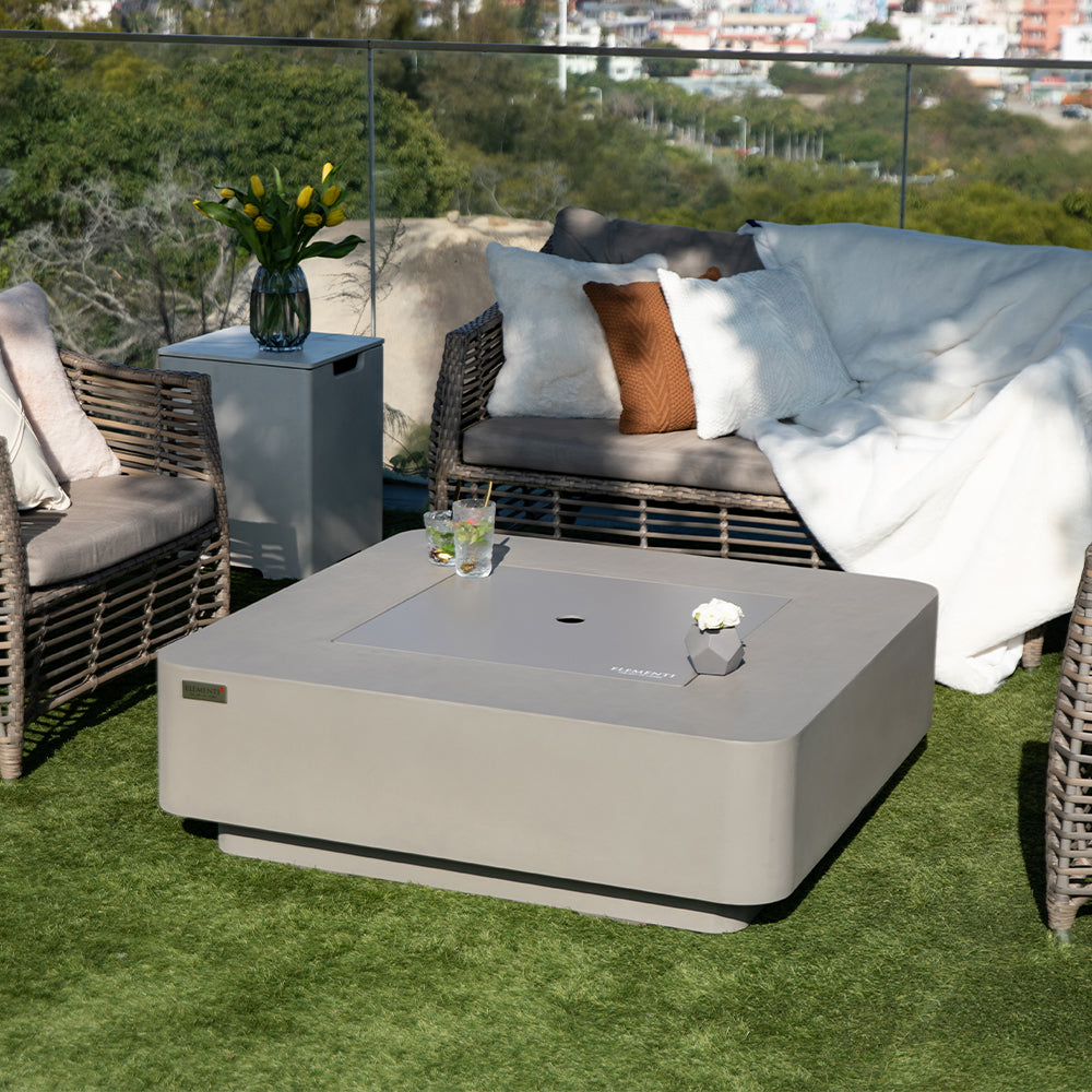 Lucerne Outdoor Light Grey Fire Pit Table - view 7