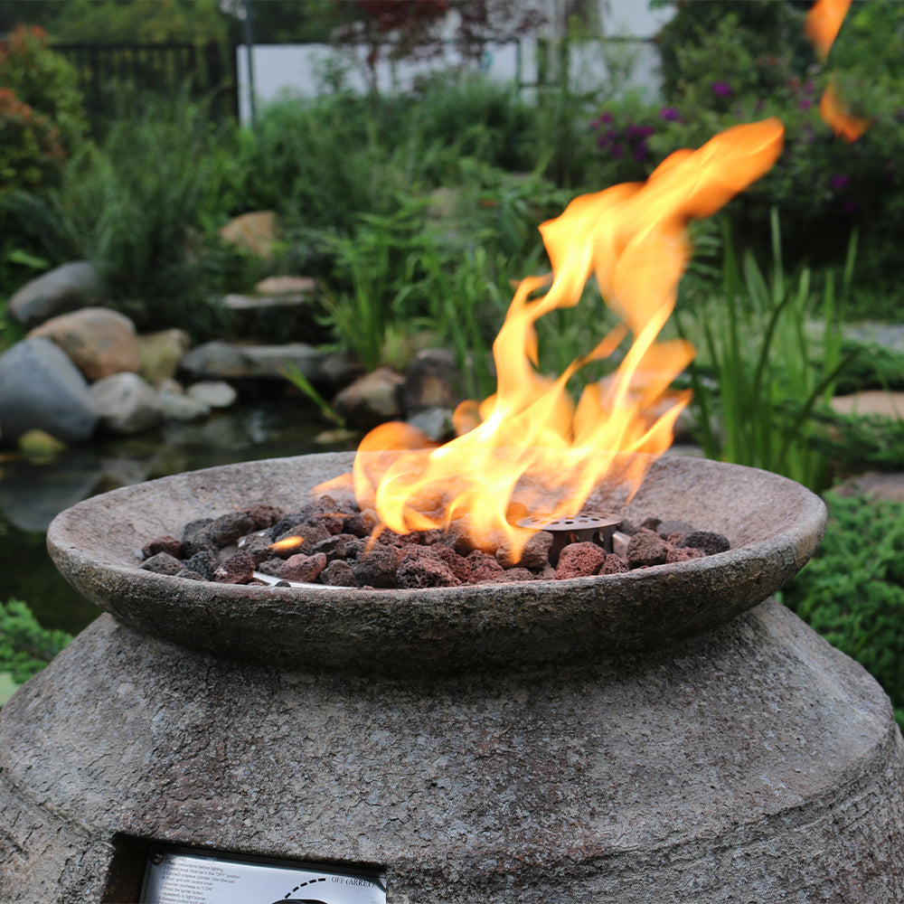 Pompeii Outdoor Tube Fire Pit Table - Liquid Propane - view 6