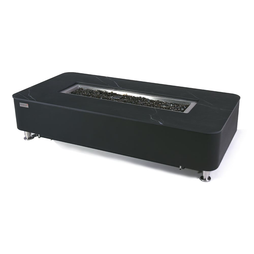 Valencia Outdoor Bulgaria Black Fire Pit Table - view 9