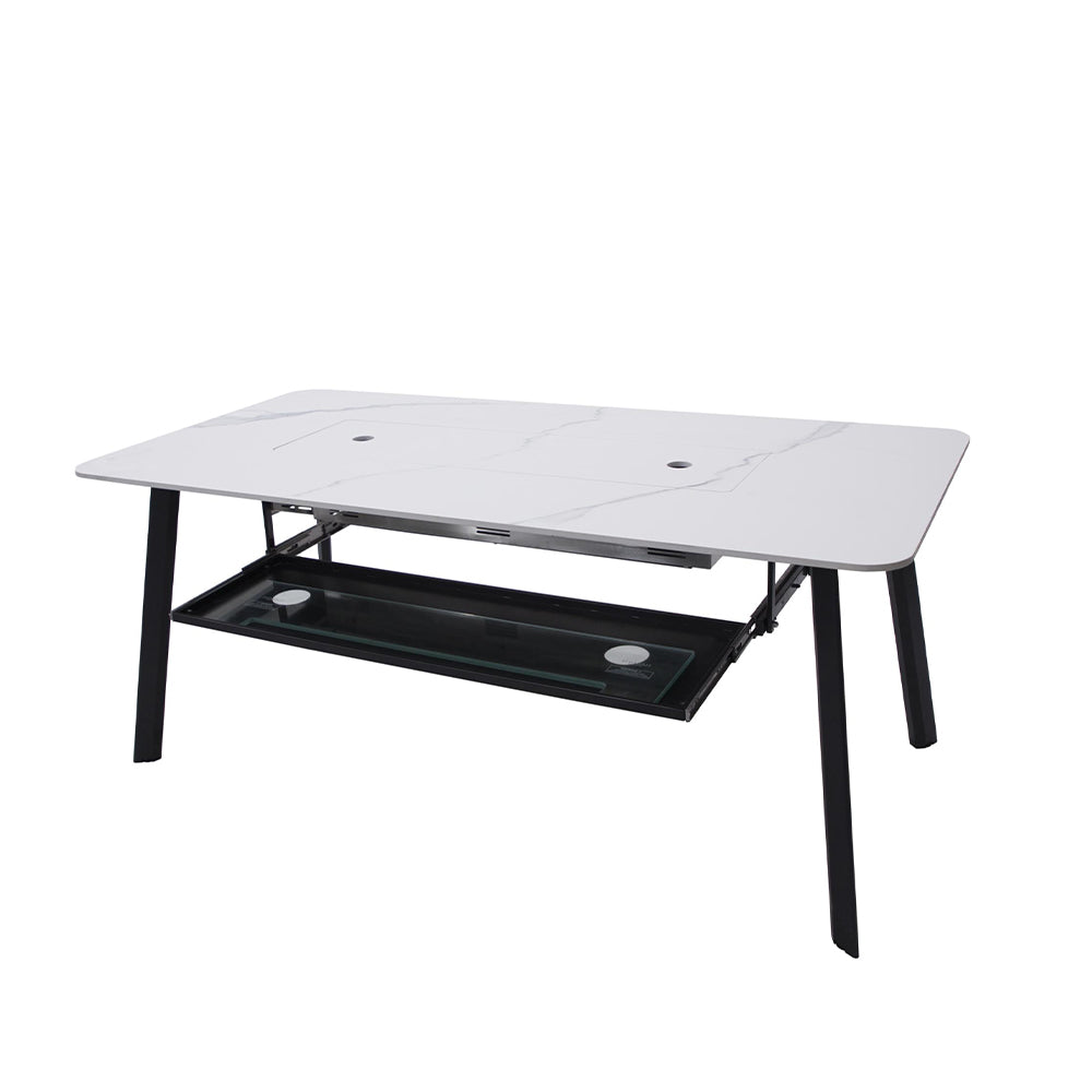 Elementi Plus Oslo Propane Fire Pit White, 70 x 35 Inches - view 11