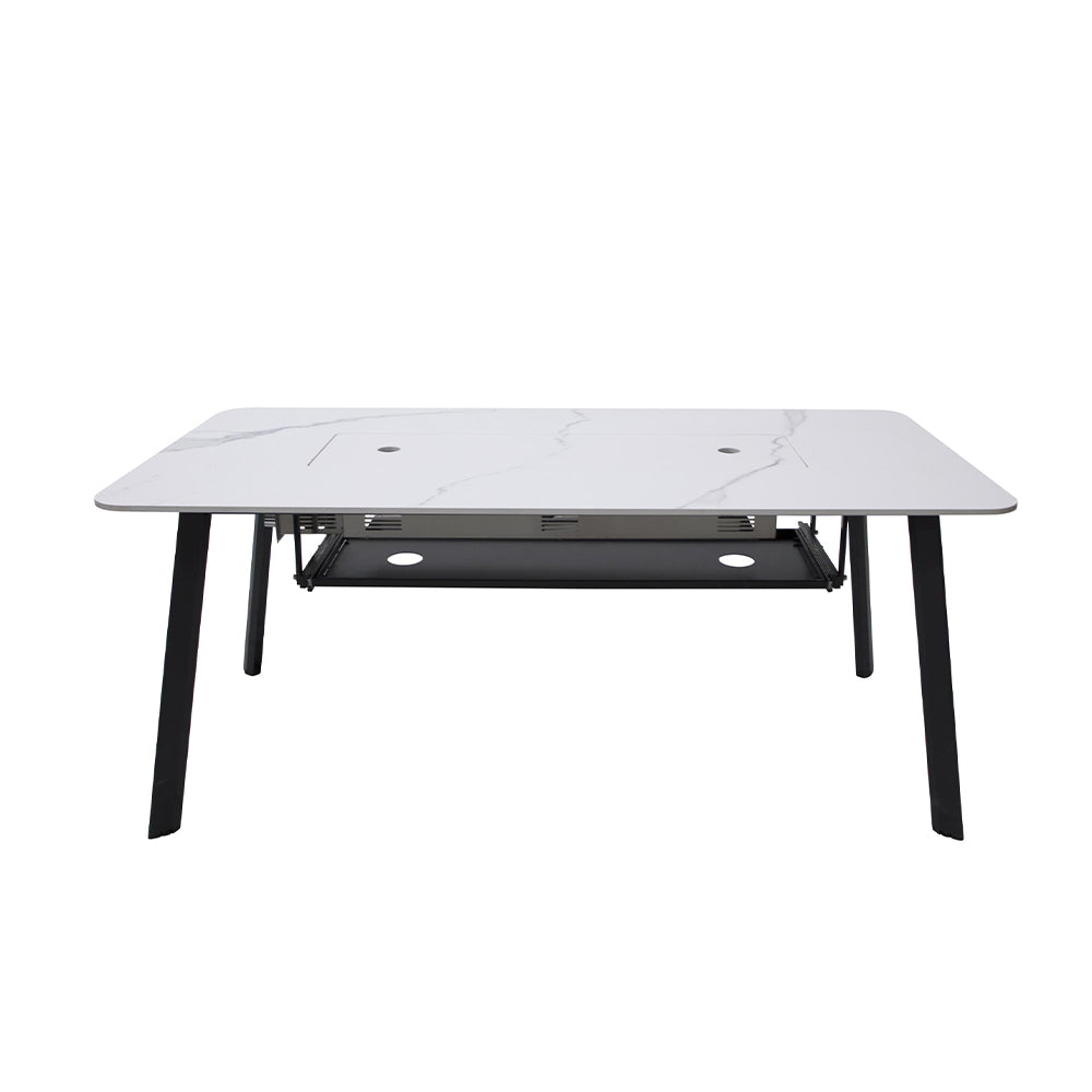 Elementi Plus Oslo Propane Fire Pit White, 70 x 35 Inches - view 12