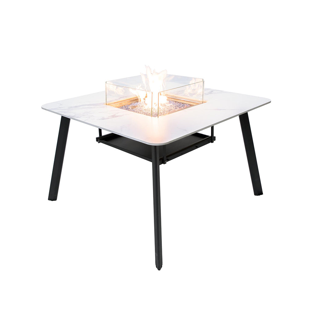 Elementi Plus Helsinki Fire Pit White, 46.5 x 46.5 Inches - view 9