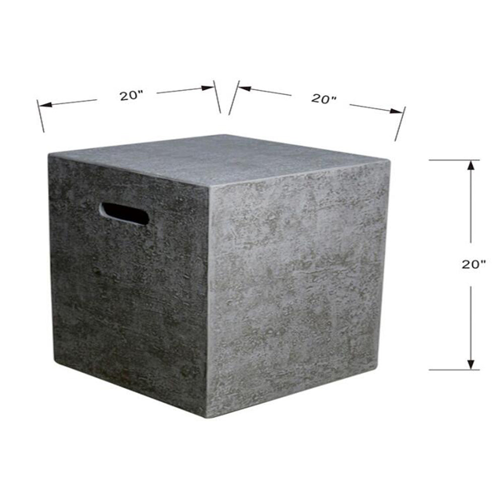Elementi 20 Inches Outdoor Propane Tank Cover Hideaway Firepit Accessories Side Table - view 2