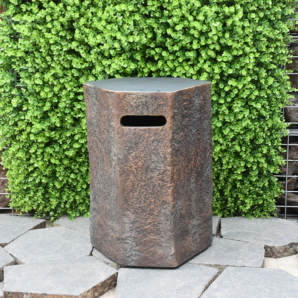 Elementi Outdoor Propane Tank Cover Hideaway Fire pits Accessories Side Table - view 2