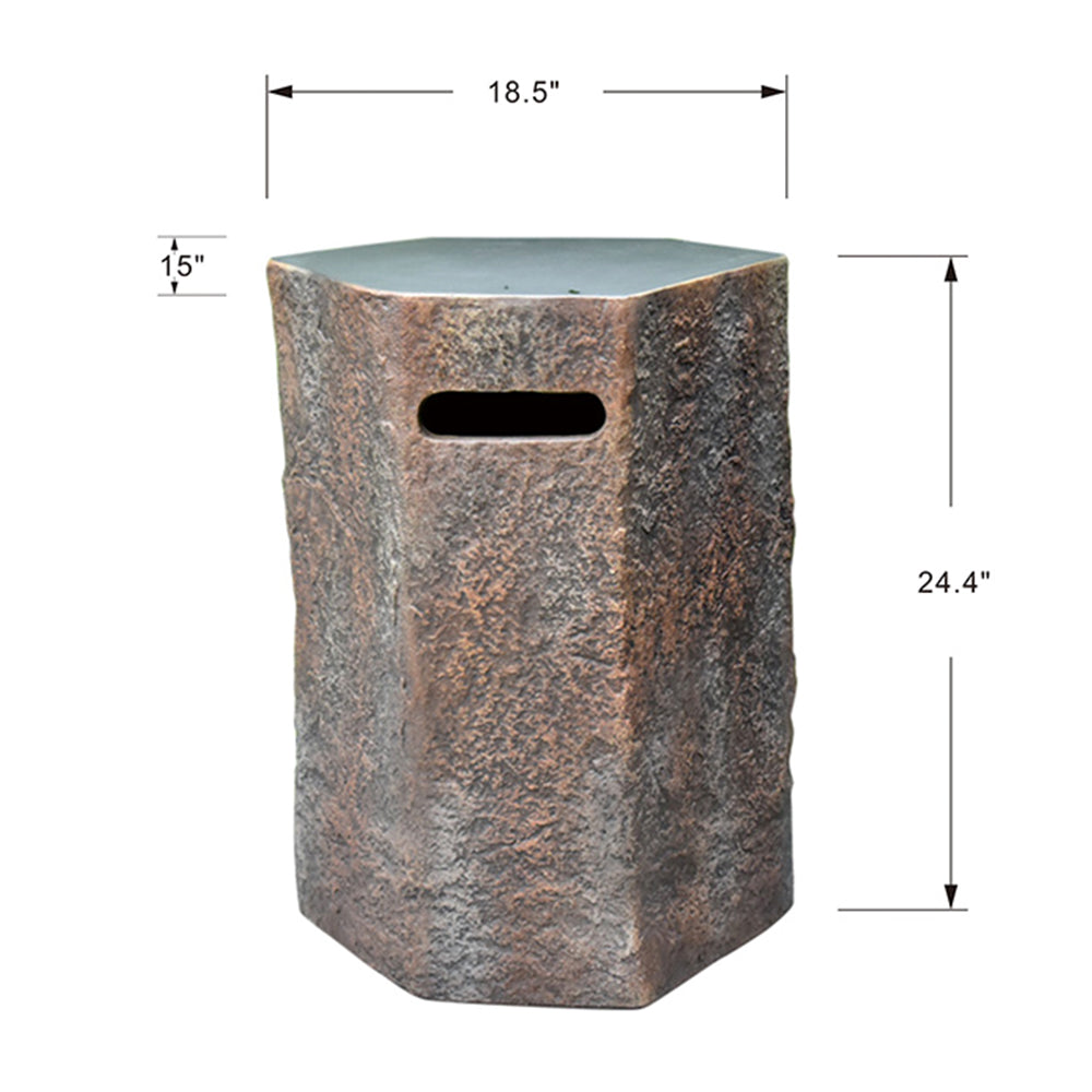 Elementi Outdoor Propane Tank Cover Hideaway Fire pits Accessories Side Table - view 3