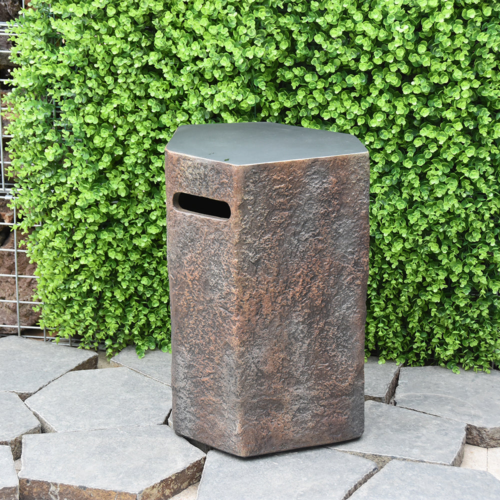 Elementi Outdoor Propane Tank Cover Hideaway Fire pits Accessories Side Table - view 5