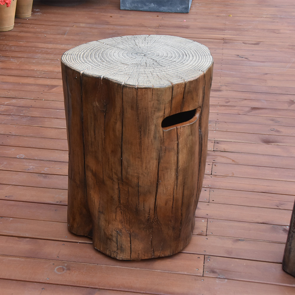 Elementi Outdoor Propane Tank Cover Hideaway Firepit Accessories Side Table-Driftwood - view 2