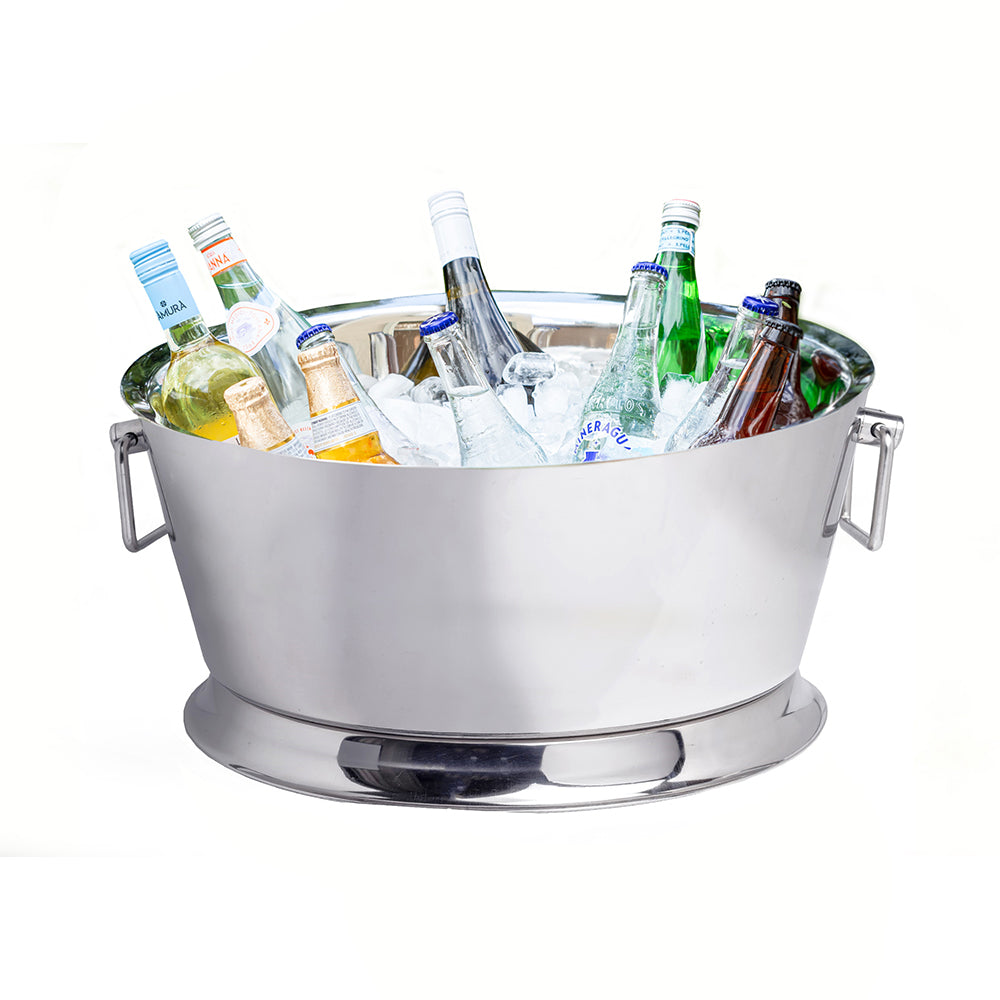 Beverage Tub for Parties Stainless Steel Drink Tub Cooler Ice Bucket - Various Sizes