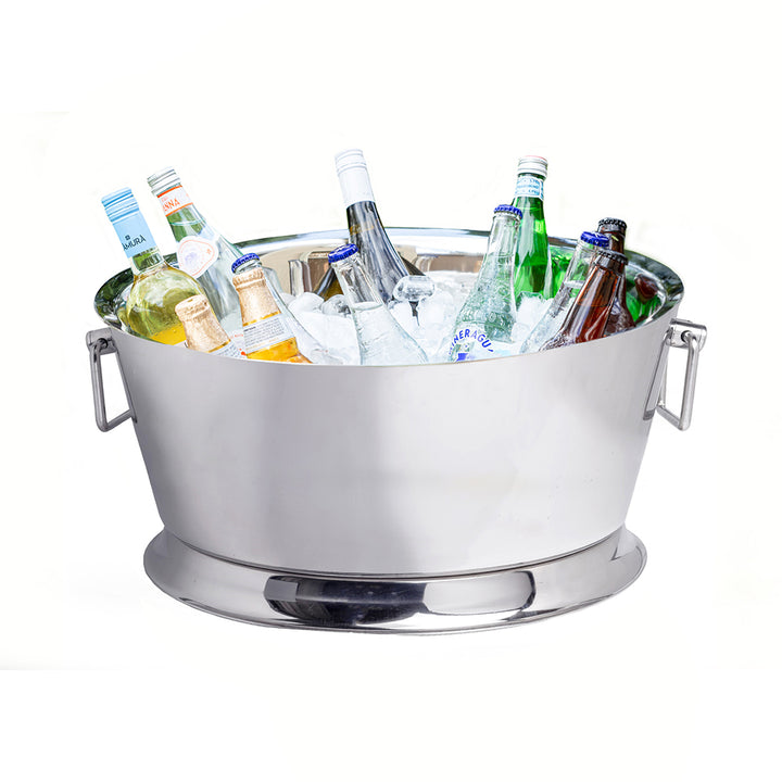 Beverage Tub for Parties Stainless Steel Drink Tub Cooler Ice Bucket - Various Sizes