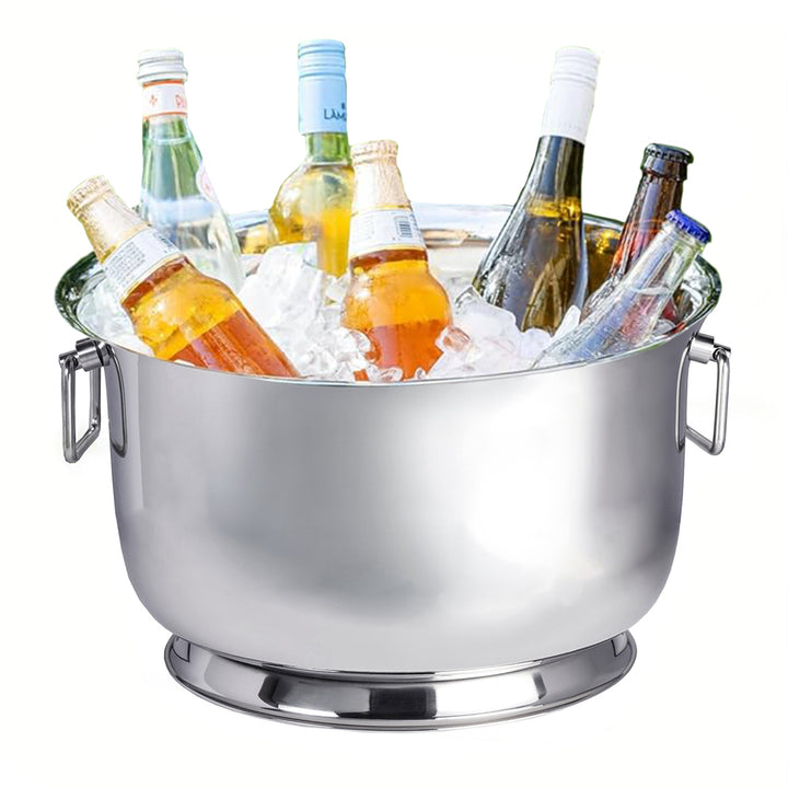 Beverage Tub for Parties Stainless Steel Drink Tub Cooler Ice Bucket - Various Sizes