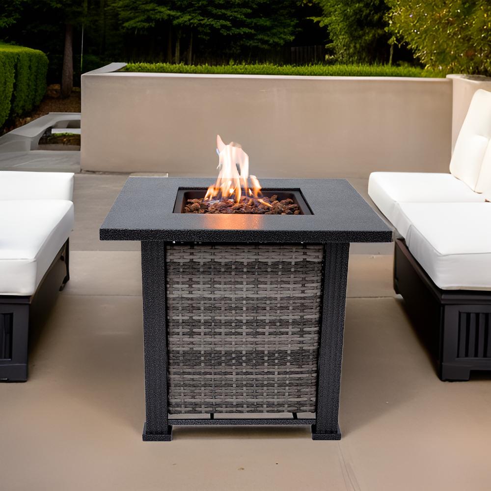 Outdoor Metal Fire Pit Table 50,000 BTUs - Propane Fuel Type