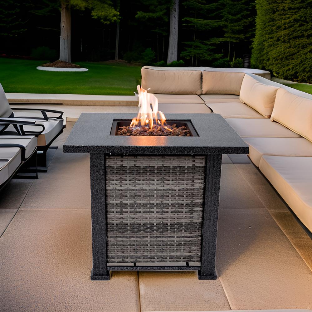 Outdoor Metal Fire Pit Table 50,000 BTUs - Propane Fuel Type