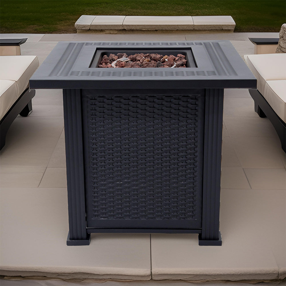 Outdoor Metal Fire Pit Table 50,000 BTUs - Propane Fuel Type