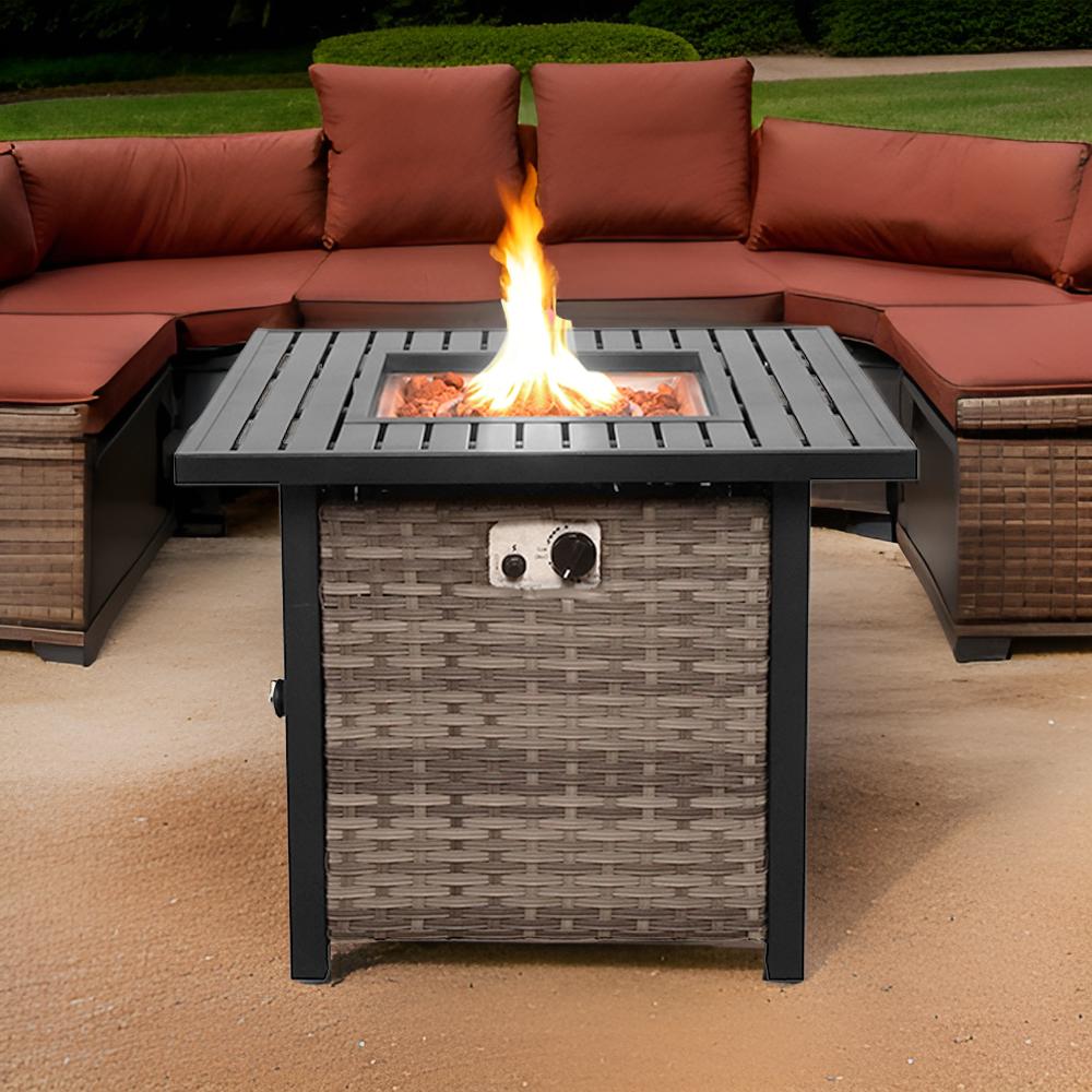 Outdoor Metal Fire Pit Table 50,000 BTUs - Propane Fuel Type
